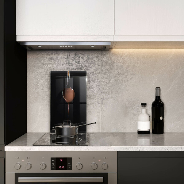 Glas Ceranfeldabdeckung Ein Löffel Schokolade