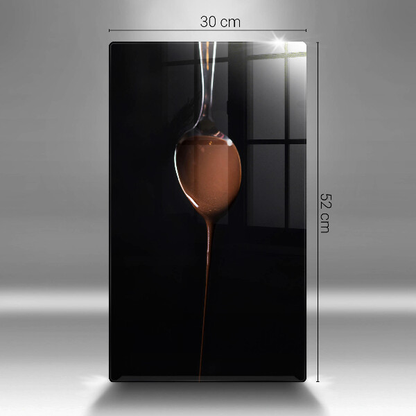 Glas Ceranfeldabdeckung Ein Löffel Schokolade