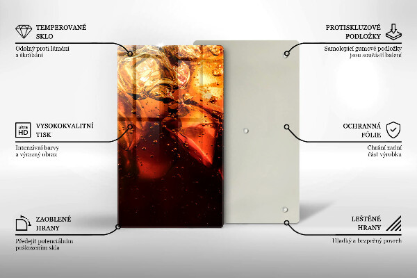 Glas Ceranfeldabdeckung Cola-Getränk mit Eis