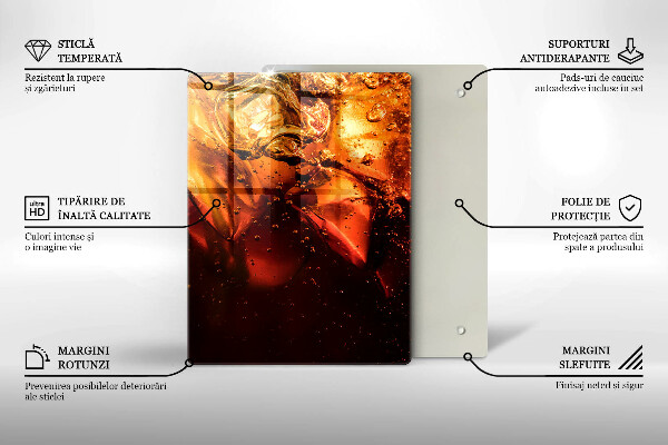 Glas Ceranfeldabdeckung Cola-Getränk mit Eis