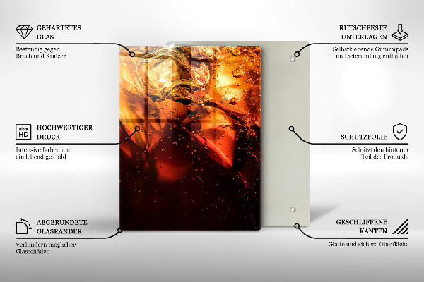 Glas Ceranfeldabdeckung Cola-Getränk mit Eis