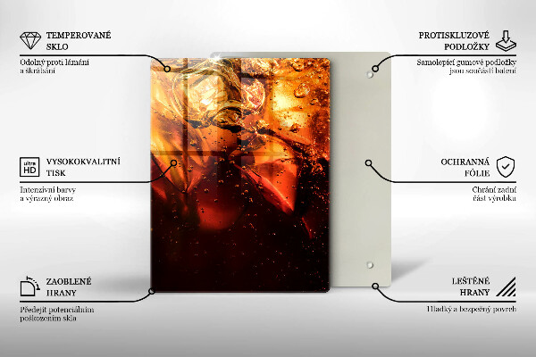Glas Ceranfeldabdeckung Cola-Getränk mit Eis