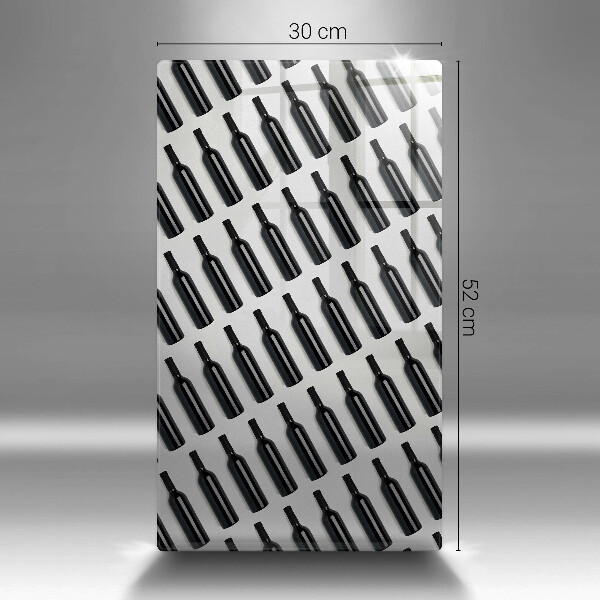 Glas Ceranfeldabdeckung Schwarze Weinflaschen