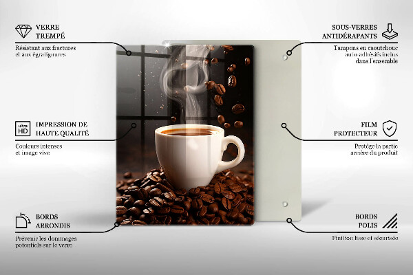 Glas Ceranfeldabdeckung Heiße Tasse Kaffee