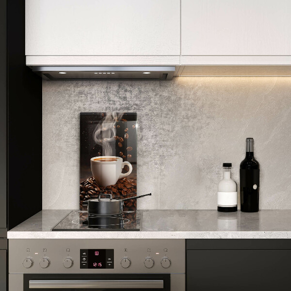 Glas Ceranfeldabdeckung Heiße Tasse Kaffee