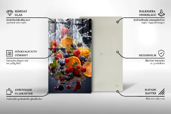 Glas Ceranfeldabdeckung Früchte im Wasser