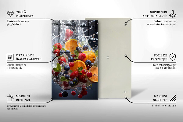 Glas Ceranfeldabdeckung Früchte im Wasser