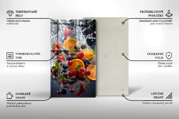 Glas Ceranfeldabdeckung Früchte im Wasser