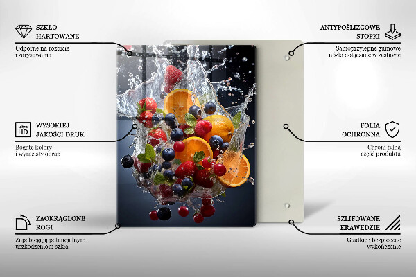 Glas Ceranfeldabdeckung Früchte im Wasser