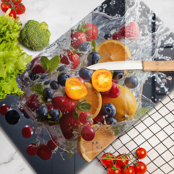 Glas Ceranfeldabdeckung Früchte im Wasser