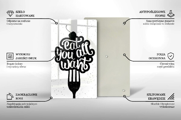 Glas Ceranfeldabdeckung Eat all you want