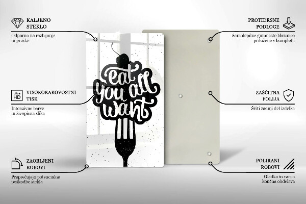 Glas Ceranfeldabdeckung Eat all you want