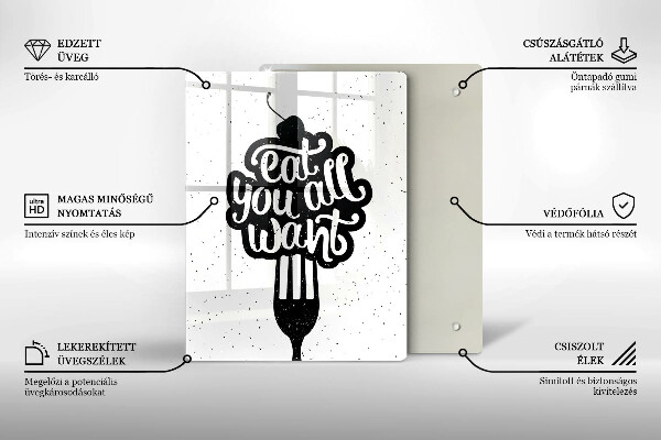 Glas Ceranfeldabdeckung Eat all you want