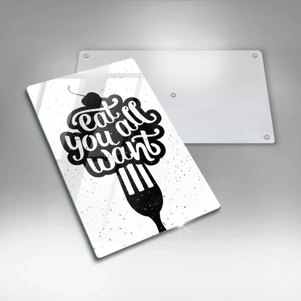 Glas Ceranfeldabdeckung Eat all you want