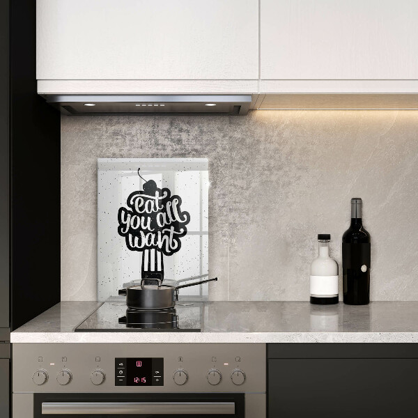 Glas Ceranfeldabdeckung Eat all you want