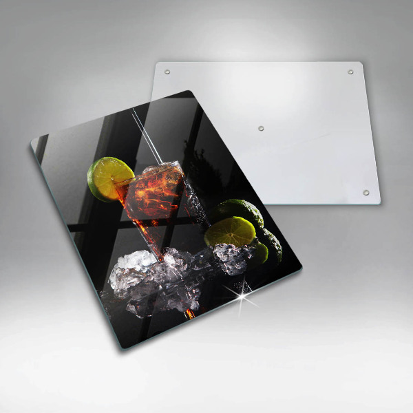 Glas Ceranfeldabdeckung Erdiges Getränk mit Eis