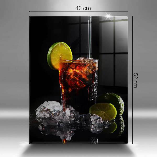 Glas Ceranfeldabdeckung Erdiges Getränk mit Eis