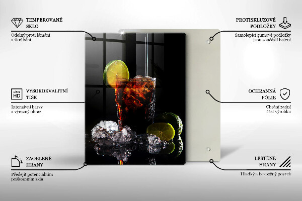 Glas Ceranfeldabdeckung Erdiges Getränk mit Eis