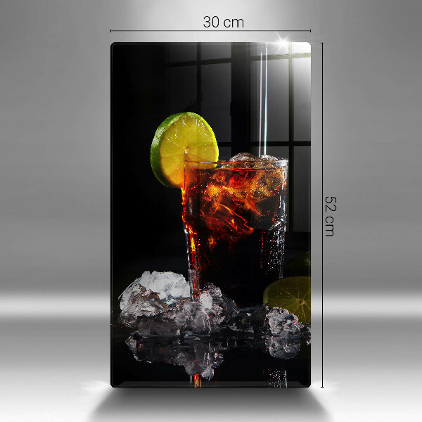 Glas Ceranfeldabdeckung Erdiges Getränk mit Eis