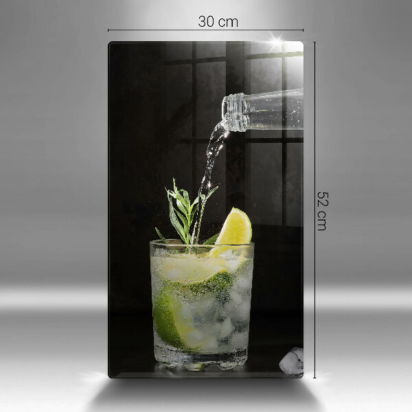 Glas Ceranfeldabdeckung Ein Glas Wasser