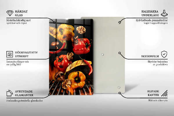 Glas Ceranfeldabdeckung Gemüse auf dem Grill