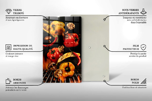 Glas Ceranfeldabdeckung Gemüse auf dem Grill