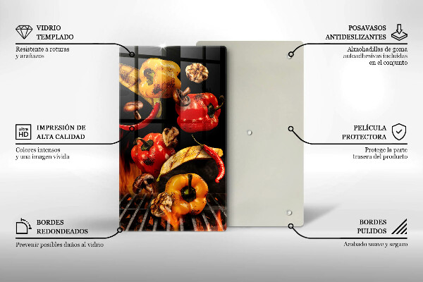 Glas Ceranfeldabdeckung Gemüse auf dem Grill