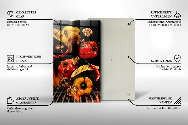 Glas Ceranfeldabdeckung Gemüse auf dem Grill