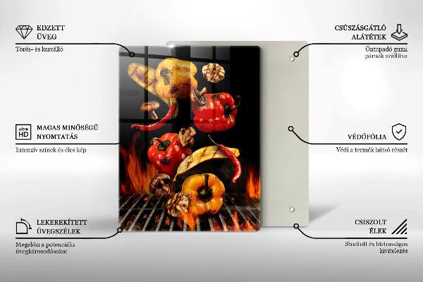 Glas Ceranfeldabdeckung Gemüse auf dem Grill