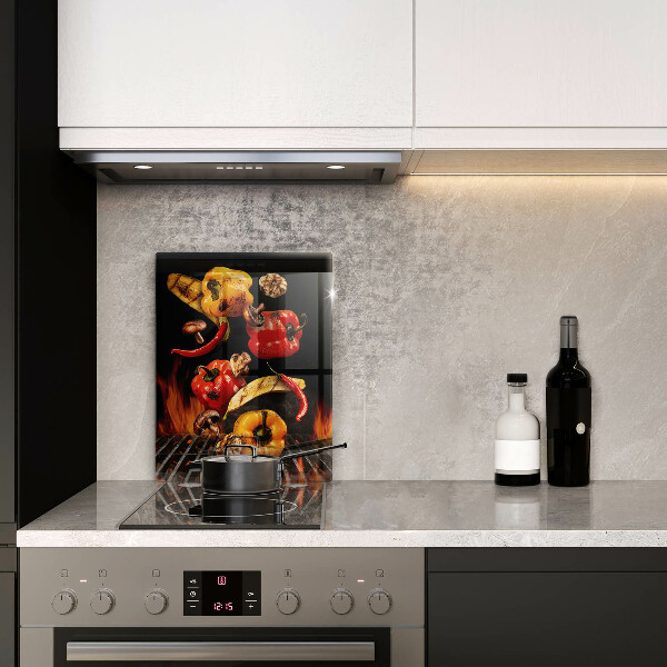 Glas Ceranfeldabdeckung Gemüse auf dem Grill