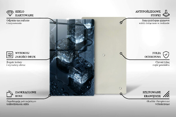 Glas Ceranfeldabdeckung Kalte Eiswürfel