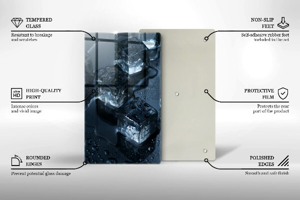 Glas Ceranfeldabdeckung Kalte Eiswürfel