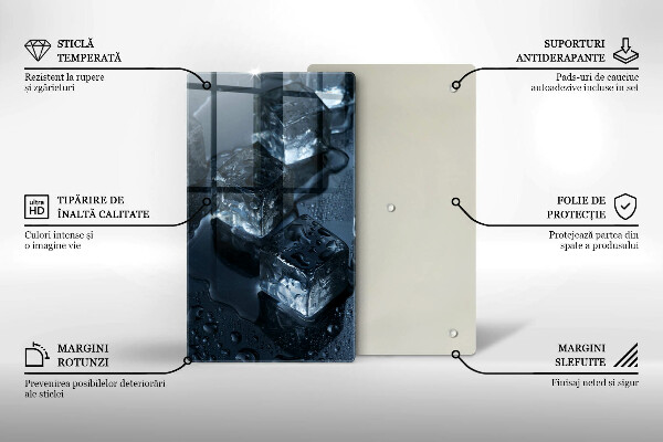 Glas Ceranfeldabdeckung Kalte Eiswürfel