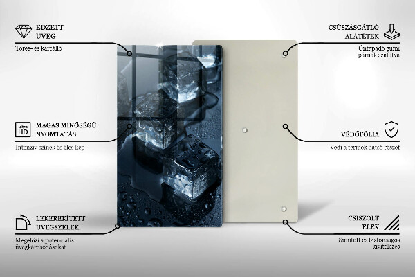 Glas Ceranfeldabdeckung Kalte Eiswürfel
