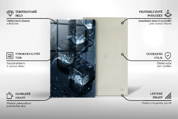 Glas Ceranfeldabdeckung Kalte Eiswürfel