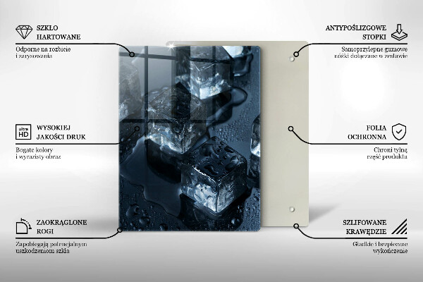 Glas Ceranfeldabdeckung Kalte Eiswürfel