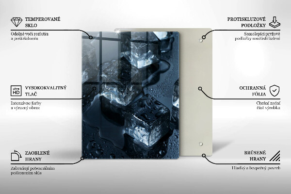 Glas Ceranfeldabdeckung Kalte Eiswürfel