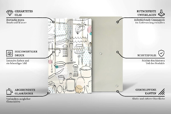 Glas Ceranfeldabdeckung Küchenzubehör