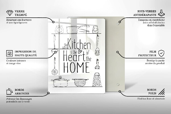 Glas Ceranfeldabdeckung Inschrift Satz