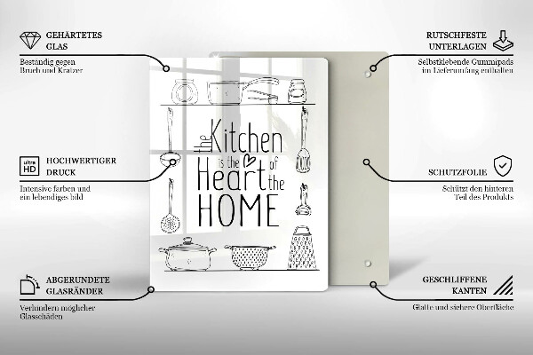 Glas Ceranfeldabdeckung Inschrift Satz