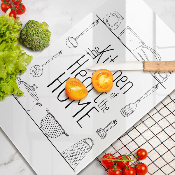 Glas Ceranfeldabdeckung Inschrift Satz