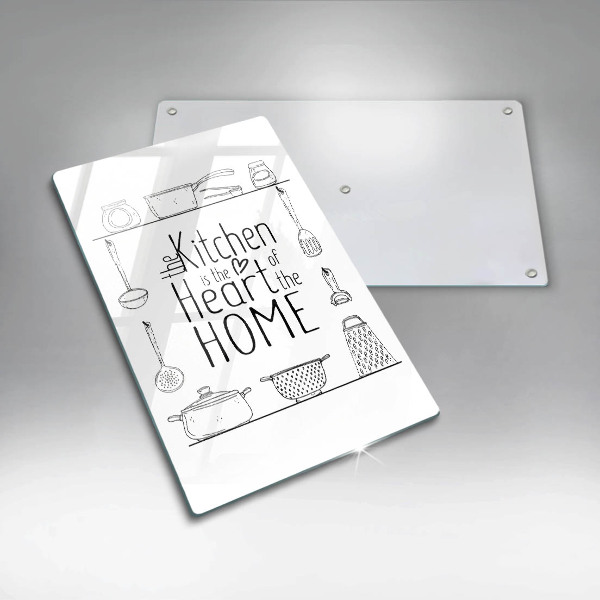 Glas Ceranfeldabdeckung Inschrift Satz