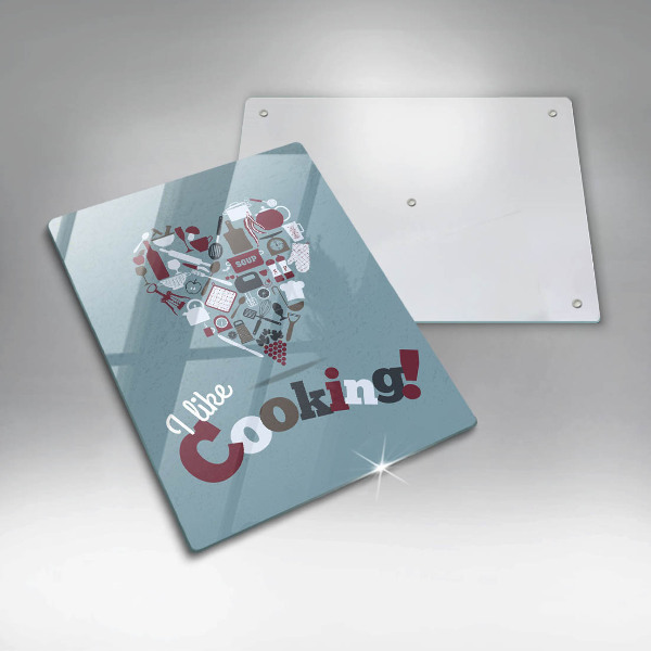 Glas Ceranfeldabdeckung I like cooking