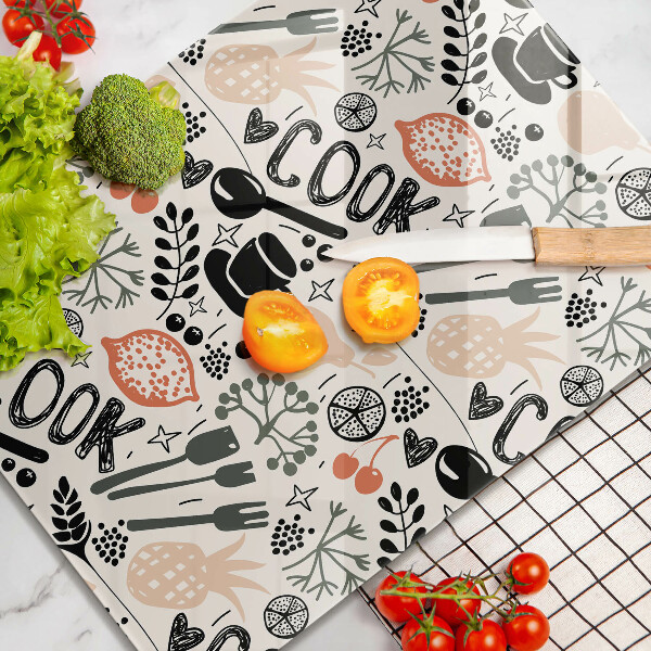 Glas Ceranfeldabdeckung Cartoon-Küchenmotiv