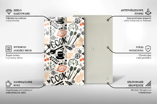 Glas Ceranfeldabdeckung Cartoon-Küchenmotiv