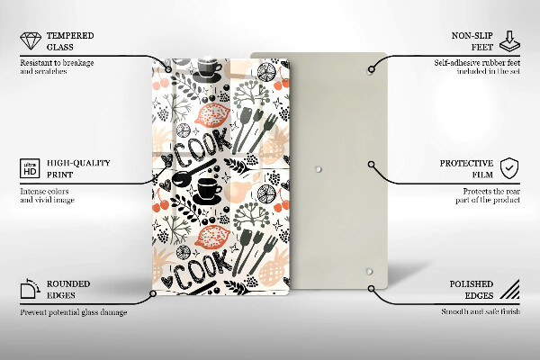 Glas Ceranfeldabdeckung Cartoon-Küchenmotiv