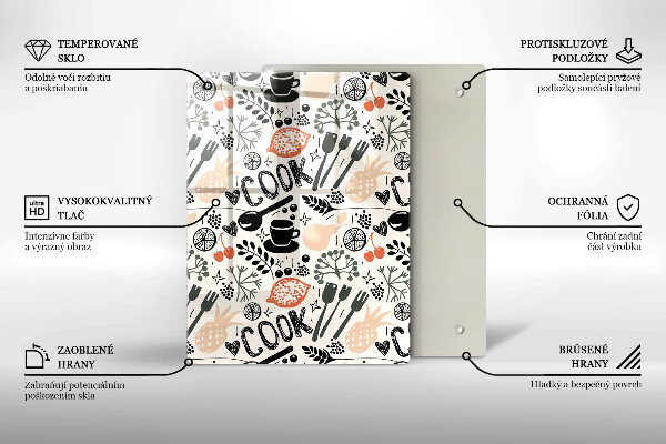 Glas Ceranfeldabdeckung Cartoon-Küchenmotiv