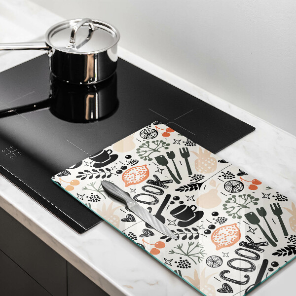 Glas Ceranfeldabdeckung Cartoon-Küchenmotiv