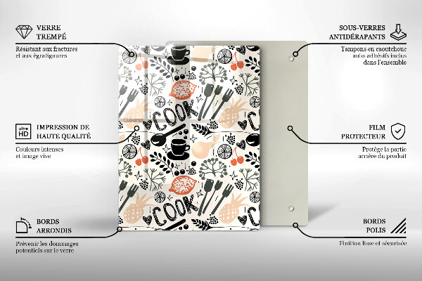 Glas Ceranfeldabdeckung Cartoon-Küchenmotiv