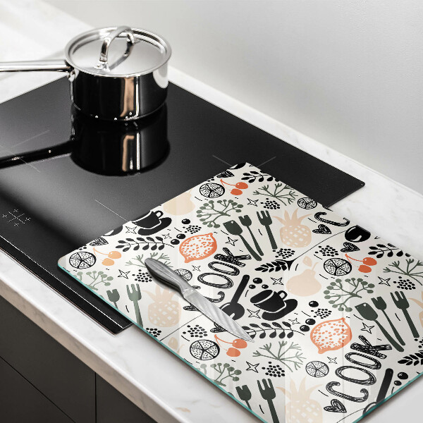 Glas Ceranfeldabdeckung Cartoon-Küchenmotiv